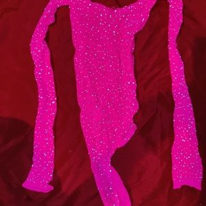 Pink lingerie body suit